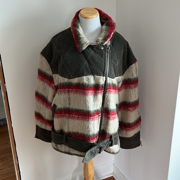 NWT Free People | Montana Slouchy Wool Moto Jacket Medium - Picture 4 of 16